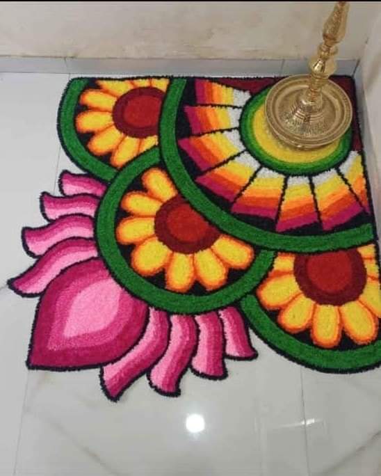 3ft Decorative Mat – Rangoli/Kollam Inspired