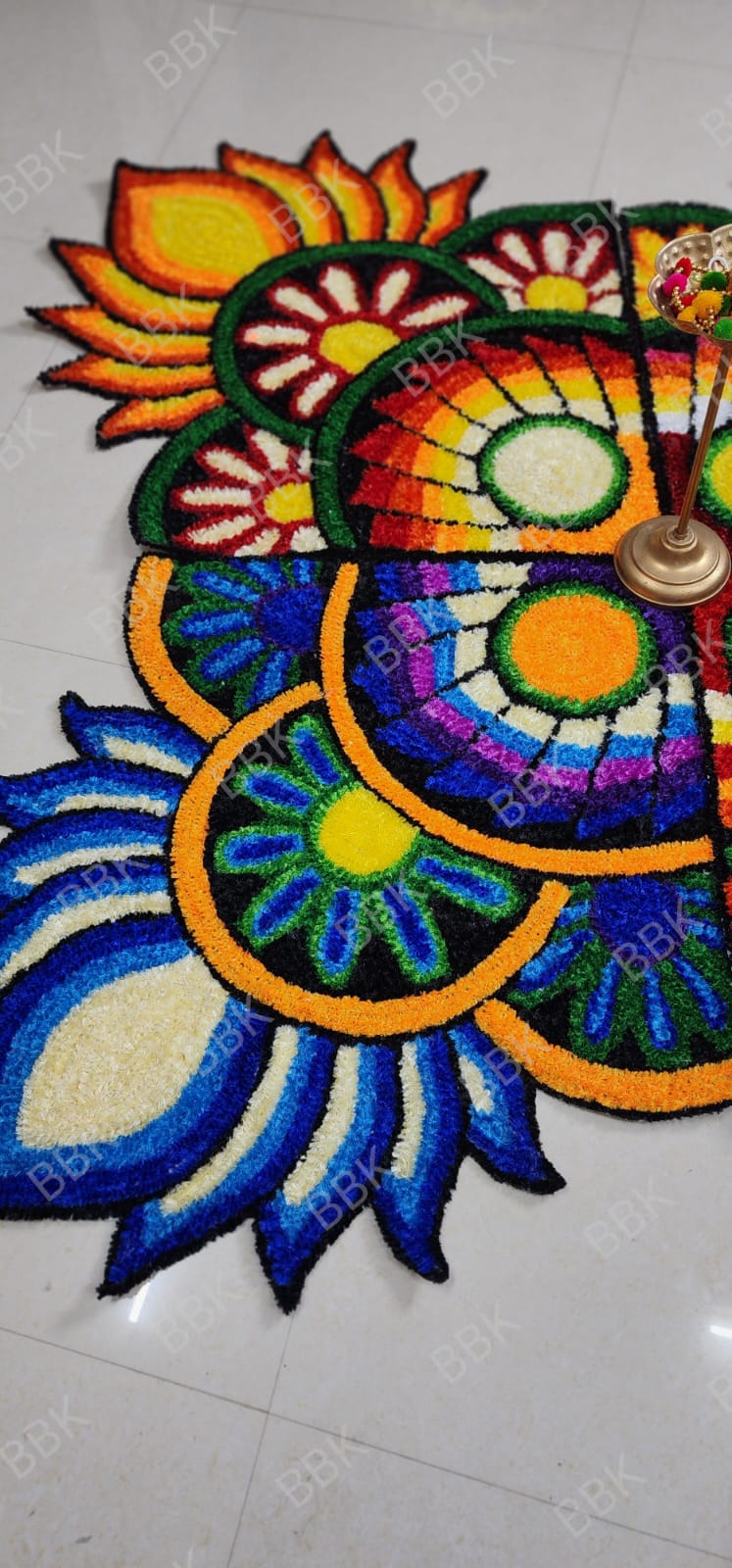 3ft Decorative Mat – Rangoli/Kollam Inspired