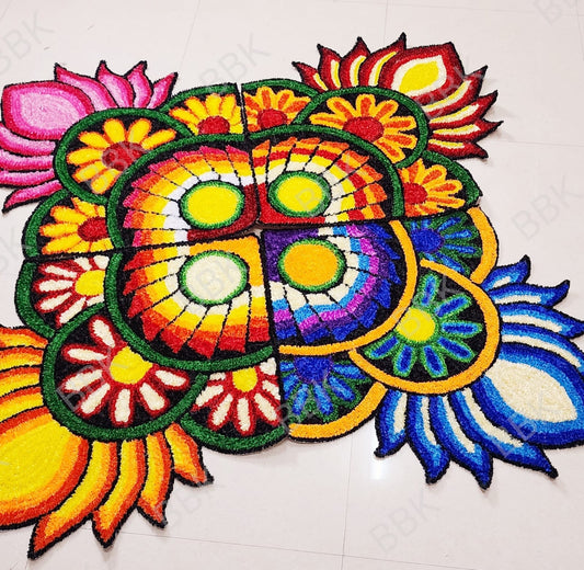 3ft Decorative Mat – Rangoli/Kollam Inspired